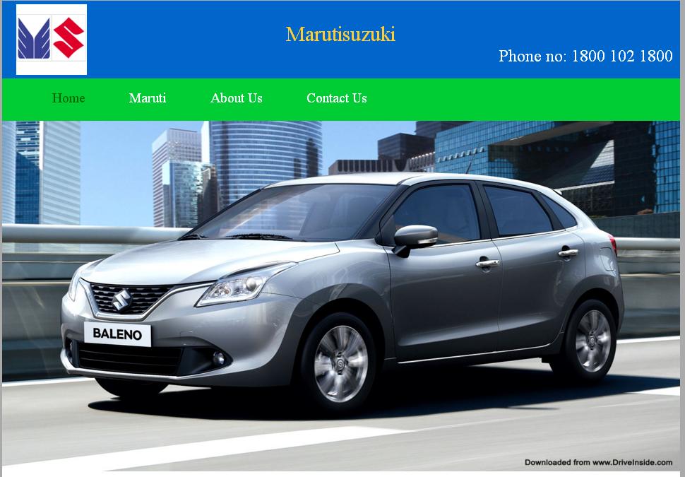 Maruti website